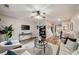 Inviting living area with modern furnishings, hardwood floors, and a view of the dining area at 1096 Liberty Nw Pkwy, Atlanta, GA 30318