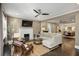 Bright living room with hardwood floors, fireplace, and neutral color palette at 1111 Seaboard Nw Ave, Atlanta, GA 30318