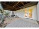 Backyard patio area with brick pavers and AC units at 1532 Oak Grove Rd, Decatur, GA 30033