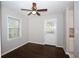 Cozy dining area featuring hardwood floors, a ceiling fan, and lots of light at 2491 Hatfield Cir, Atlanta, GA 30316