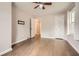 Bedroom featuring hardwood floors, closet, and two windows at 2797 Gresham Se Rd, Atlanta, GA 30316