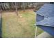 Large, private backyard with mature trees surrounding this lovely property at 335 Old Airport Rd, Carrollton, GA 30116