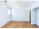 This bedroom features hardwood floors, closet and plenty of natural lighting from a large window at 1247 Monroe Ne Dr, Atlanta, GA 30306