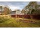 The spacious backyard is surrounded by a wooden fence for privacy at 2690 Manassas Pl, Snellville, GA 30039