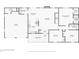 Detailed floor plan featuring a spacious kitchen, living room with fireplace, and a covered porch at 3231 Boulder Brook Dr, Lithonia, GA 30038
