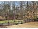 Fenced backyard with mature trees and a view of a creek at 4070 Preserve Crossing Ln, Cumming, GA 30040