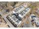 Aerial view of new homes and neighborhood with landscaping at 481 Hammons Way, Atlanta, GA 30315