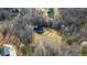 Aerial view of the home nestled on a spacious lot with a fenced-in backyard at 351 Allendale Dr, Canton, GA 30115