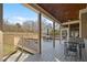 Inviting covered patio with comfortable seating, ideal for relaxation and enjoying outdoor views at 351 Allendale Dr, Canton, GA 30115