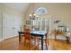 Sunny dining area with hardwood floors, custom windows, and high ceilings at 351 Allendale Dr, Canton, GA 30115