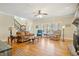 Inviting living room with hardwood floors, fireplace, and plenty of natural light at 351 Allendale Dr, Canton, GA 30115