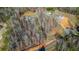 A depiction of lot lines around the property of 2.98 acres in an aerial view at 351 Allendale Dr, Canton, GA 30115