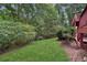 Grassy, private backyard backing to trees at 4125 Gables Pl, Buford, GA 30519