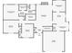 Detailed floor plan showcasing the layout of the bedrooms, bathrooms, kitchen, living room, and garage at 4125 Gables Pl, Buford, GA 30519