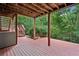 Covered wood deck overlooking the backyard at 4125 Gables Pl, Buford, GA 30519