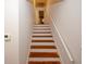 Bright staircase with wood steps, leading to the upper level of the home at 4144 Hideaway Dr, Tucker, GA 30084