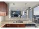 Kitchen with granite countertops, stainless steel appliances, and city views at 855 Peachtree Ne St # 2801, Atlanta, GA 30308