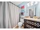 Bathroom featuring a decorative vanity with a shower and tub combination at 113 Emerald Pines Dr, Dallas, GA 30157