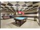 Large game room with a pool table, and a checkerboard ceiling at 1386 Wesley Nw Cir, Atlanta, GA 30327