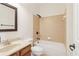 Cozy bathroom with a shower/tub combination and single vanity at 6945 W Mountain Xing, Cumming, GA 30041