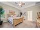 Relaxing main bedroom with trey ceilings, neutral colors, and a private ensuite entrance at , Acworth, GA 30101