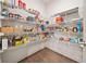 Spacious walk-in pantry with ample shelving for organized storage of food and household items at , Acworth, GA 30101