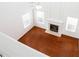 Aerial view of living room featuring fireplace and two story ceilings at 1236 Saxony Se Dr, Conyers, GA 30013