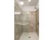 Walk-in shower with tile surround, glass door, and rainfall shower head at 3032 Hartford Mill Pl, Duluth, GA 30097