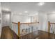 Upstairs hallway featuring hardwood floors, white railings and trim and recessed lighting at 1514 Gilstrap Nw Ln, Atlanta, GA 30318