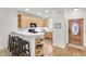 Open kitchen featuring bar seating and stainless steel appliances at 44 Hall Mnr, Alpharetta, GA 30022