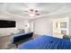 Spacious main bedroom features a tray ceiling and adjoins the ensuite bathroom at 3550 Myrtlewood Chase Nw, Kennesaw, GA 30144