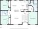 Detailed floor plan showcasing the layout of the bedrooms, bathrooms, kitchen, living areas, and primary bedroom at 6595 Lancelot Ct, Riverdale, GA 30296