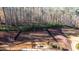 Dog park at end of lawn, fenced in with new mulch and landscaping at 10035 River Rock Dr, Roswell, GA 30076