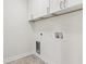 White laundry room equipped with cabinets and hookups, ready for appliances at 5960 Magnolia Rdg, Stone Mountain, GA 30087