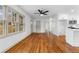 Open floor plan featuring hardwood floors and views of the kitchen at 1210 Beech St, Marietta, GA 30062