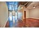 Open concept bedroom with ceiling fan and access to living area at 123 Luckie Nw St # 2510, Atlanta, GA 30303