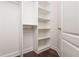 Functional walk-in closet with adjustable shelving and storage solutions for clothing and accessories at 3280 Stillhouse Se Ln # 108, Atlanta, GA 30339