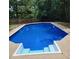 Backyard in-ground pool with a ladder, surrounded by a concrete patio at 6005 Pattingham Dr, Roswell, GA 30075