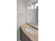Bathroom featuring a granite countertop and brushed nickel fixtures at 43 Landmark Sw Ln, Marietta, GA 30060