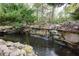 Stone-lined water feature with a small cascading waterfall at 203 Glenrise Ct, Woodstock, GA 30188