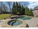 Landscaped backyard pool area with a jacuzzi, great for relaxation and entertainment at 3323 Acorn Falls Dr, Marietta, GA 30062