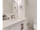 Elegant bathroom featuring modern fixtures, a sleek vanity, and clean, white finishes at 490 Birkdale Dr, Fayetteville, GA 30215