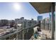 Balcony with city view and chair at 1080 Peachtree Ne St # 2011, Atlanta, GA 30309