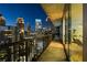 Enjoy city views at night from the balcony at 1080 Peachtree Ne St # 2011, Atlanta, GA 30309