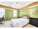 Bedroom with green walls, carpeted floors, and bright natural light at 4203 Deerbrook Sw Way, Lilburn, GA 30047