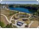 A scenic aerial view of a lake, a park, and part of the Atlanta skyline on the horizon at 662 S Grand Nw Ave, Atlanta, GA 30318