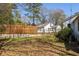 A spacious and private backyard featuring a wood fence at 3480 Beech Dr, Decatur, GA 30032