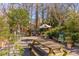 Spacious backyard with ample seating and garden at 430 Lindbergh Ne Dr # A1, Atlanta, GA 30305