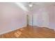 Empty bedroom featuring hardwood floors, neutral walls, and a ceiling fan at 430 Lindbergh Ne Dr # A1, Atlanta, GA 30305