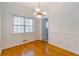 Bright dining room features hardwood floors, a window, and neutral decor at 430 Lindbergh Ne Dr # A1, Atlanta, GA 30305